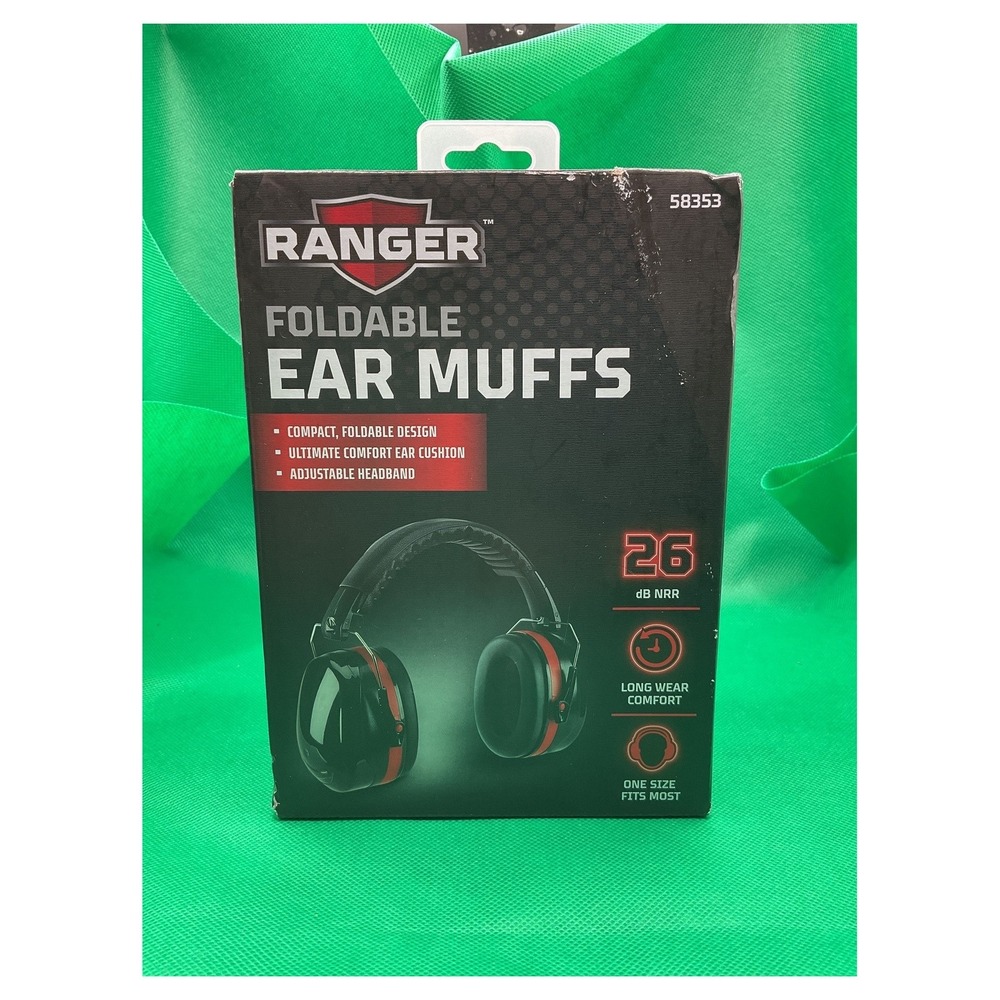 Ranger Foldable Ear Muffs 26dB NRR Adjustable Headband‎